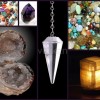 Drahé kameny, kyvadla, lampy a svícny, geody, drůzy, sbírkové kameny